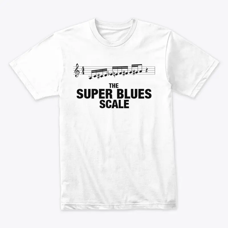 Super Blues Scale Unisex T-Shirt (White)